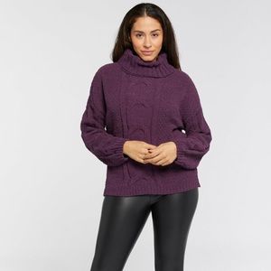 NWT Seven7 Blackberry Wine chenille sweater, Sz. Small.